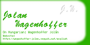 jolan wagenhoffer business card